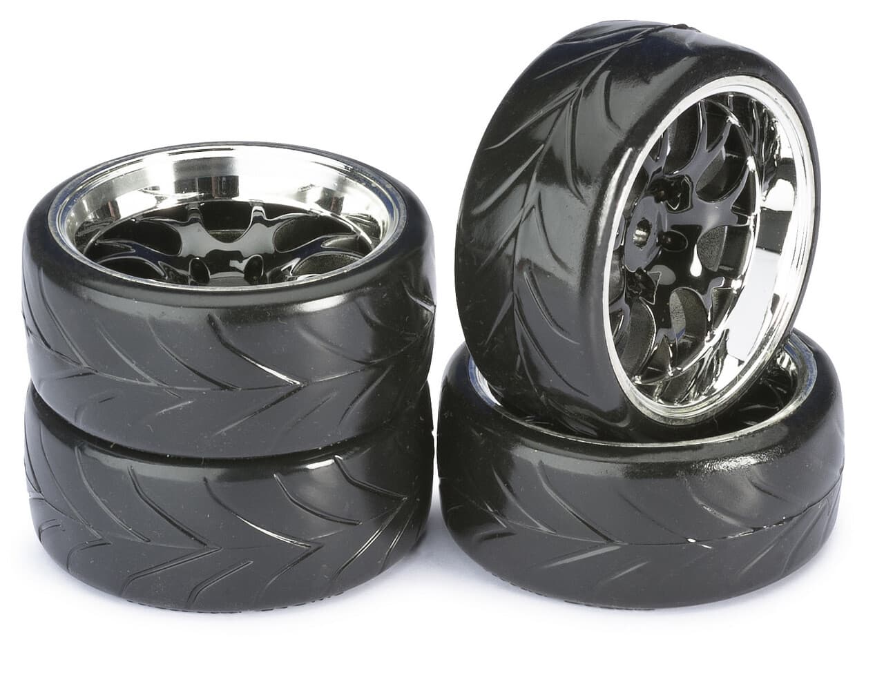 Absima drift banden Type A - Zwart/Chrome